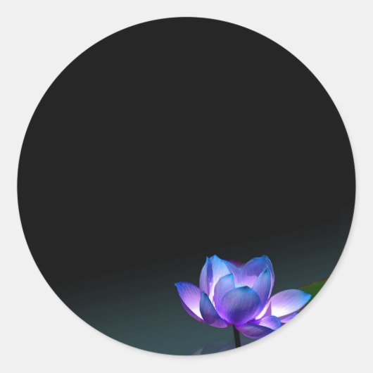 BLUE LOTUS SICKERS, personaliseer het Ronde Sticker (Voorkant)