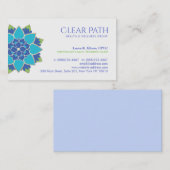 Blue Lotus Wellness Counselor Natural Health Visitekaartje (Voorkant / Achterkant)