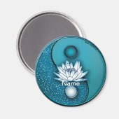 Blue Lotus Yin Yang Magneet (Voorkant / Achterkant)