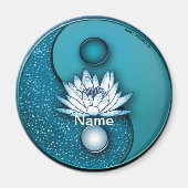 Blue Lotus Yin Yang Magneet (Voorkant)