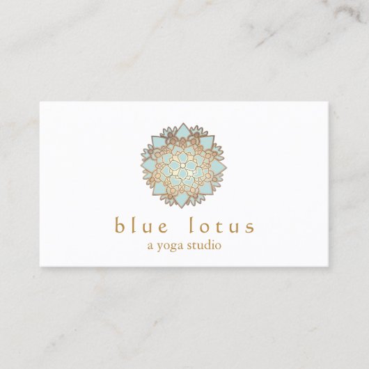 Blue Lotus Yoga Instructor Holistic Health Visitekaartje (Voorkant)