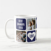 Blue Love Heart Foto Best Grandpa Ever Mok (Links)