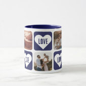 Blue Love Heart Foto World's Best Pap Mok (Midden)