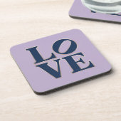 Blue LOVE Onderzetter Set (Linkerzijde)