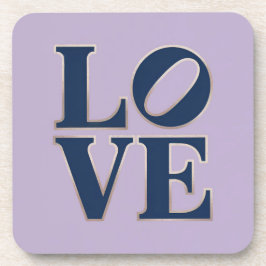 Blue LOVE Onderzetter Set