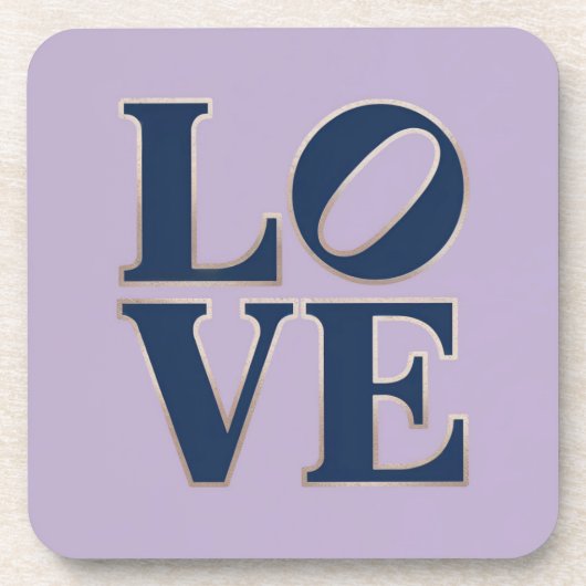 Blue LOVE Onderzetter Set (Voorkant)