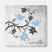Blue Lovebird Personalized Magnet (Voorkant)