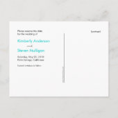 Blue Lovebirds: Red de dadels Aankondigingskaart (Achterkant)