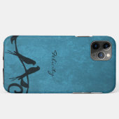 Blue Lovevogels - Aangepaste iPhone Case (Achterkant (horizontaal))