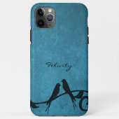 Blue Lovevogels - Aangepaste iPhone Case (Achterkant)
