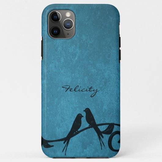 Blue Lovevogels - Aangepaste iPhone Case (Achterkant)