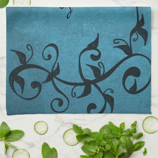 Blue Lovevogels Kitchen Towel Theedoek (Gevouwen)