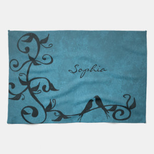 Blue Lovevogels Kitchen Towel Theedoek