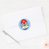 Blue Lucha Libre Masker Ronde Sticker (Envelop)