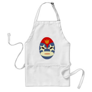 Blue Lucha Libre Masker Standaard Schort