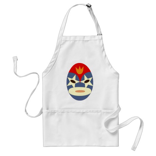 Blue Lucha Libre Masker Standaard Schort (Voorkant)