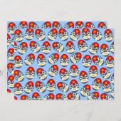 Blue Lucha Libre maskers Kaart (Voorkant / Achterkant)