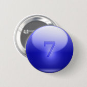 Blue Lucky 7 Ronde Button 5,7 Cm (Voorkant /achterkant)