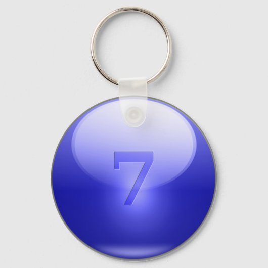 Blue Lucky 7 Sleutelhanger (Voorkant)