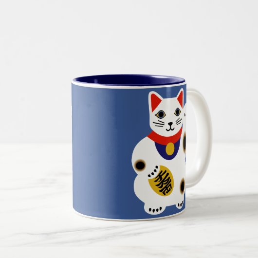 Blue Lucky Cat Mok (Voorkant rechts)