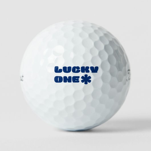 Blue Lucky One Golf Ball Golfballen (Voorkant)