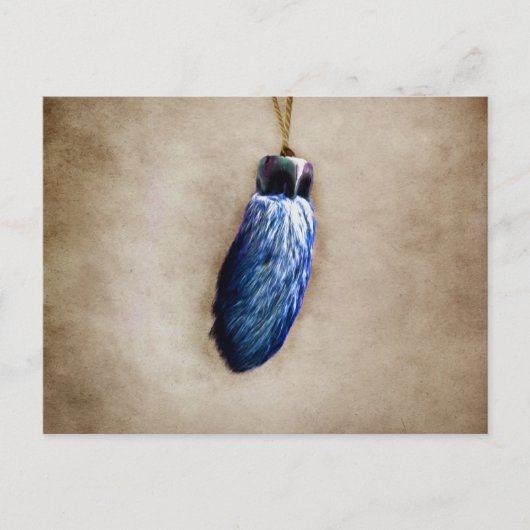 Blue Lucky Rabbit's Foot Briefkaart (Voorkant)