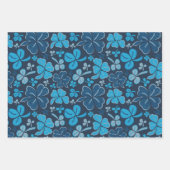 Blue Lucky Shamrocks Clover St. Patrick's Day Inpakpapier Vel (Voorkant)