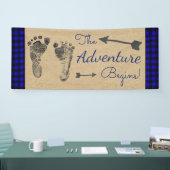 Blue Lumberjack Buffalo Plaid Baby shower Spandoek (Beurs)