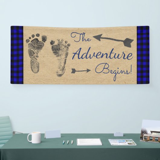 Blue Lumberjack Buffalo Plaid Baby shower Spandoek (Beurs)