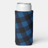 Blue Lumberjack Plaid Seltzer Blikjeskoeler (Seltzer Voorkant)