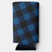Blue Lumberjack Plaid Seltzer Blikjeskoeler (Achterkant)