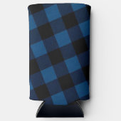 Blue Lumberjack Plaid Seltzer Blikjeskoeler (Voorkant)