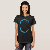 Blue Lunar Eclipse Moon Astronomy Space T-shirt (Voorkant volledig)