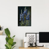 Blue Lupine Flower Art Print Poster (Thuiskantoor)