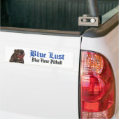 Blue Lust Pitbull Bumpersticker (Op Truck)
