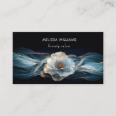 Blue Luxury Flower Visitekaartje (Voorkant)