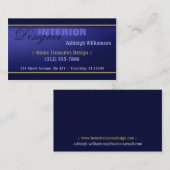 Blue Luxury Interior Designer Visitekaartjes (Voorkant / Achterkant)