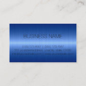 Blue Luxury Stainless Steel Metal Monogram Visitekaartje (Achterkant)