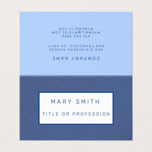 Blue Luxury Visitekaartje (Buitenkant ongevouwen)