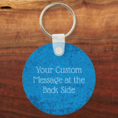 Blue Lyre Background Sleutelhanger (Achterkant)