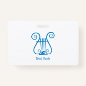 Blue Lyre Badge (Achterkant)