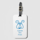 Blue Lyre Bagagelabel (Voorkant (verticaal))