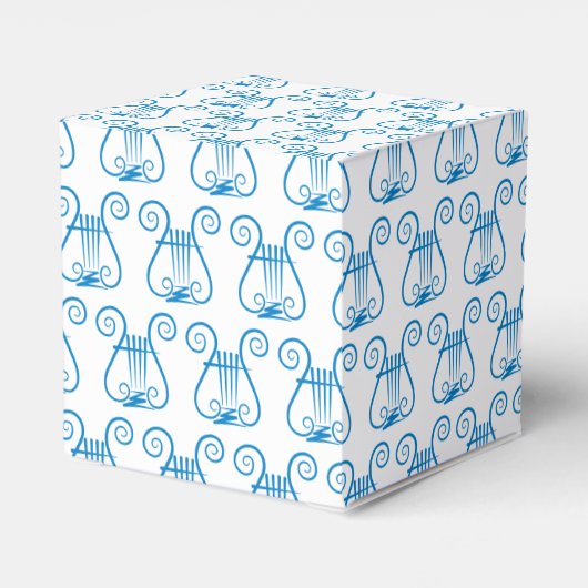 Blue Lyre Bedankdoosjes (Achterkant)