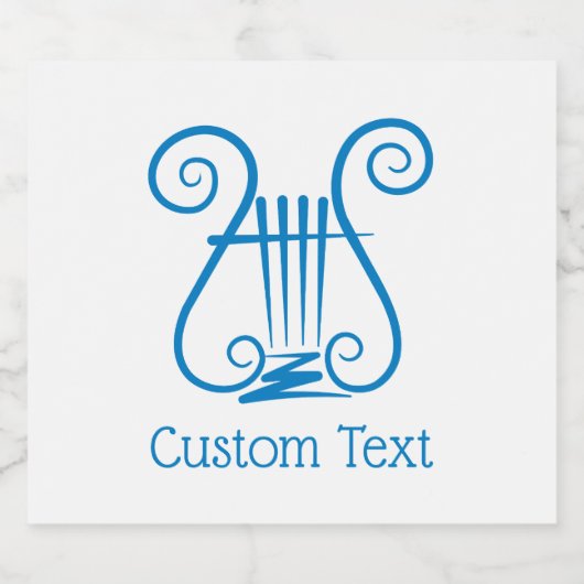 Blue Lyre Bier Etiket (Enkel label)