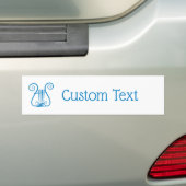 Blue Lyre Bumpersticker (Op auto)