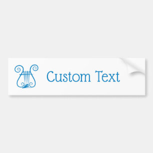 Blue Lyre Bumpersticker