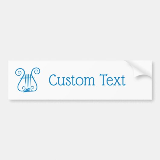 Blue Lyre Bumpersticker (Voorkant)