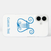 Blue Lyre Case-Mate iPhone Case (Achterkant (horizontaal))