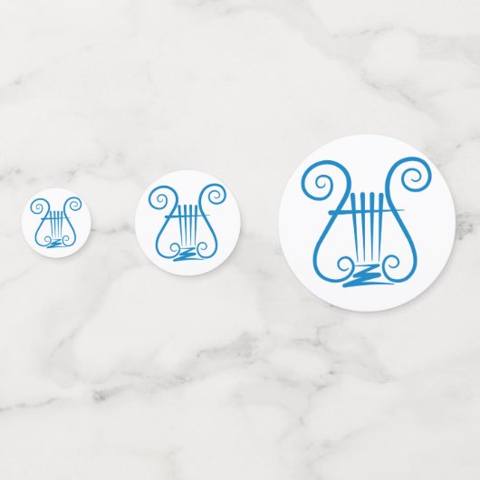 Blue Lyre Confetti (Voorkanten)