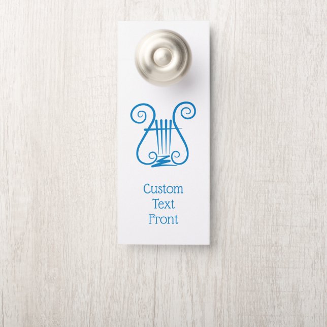Blue Lyre Deurhanger (Op knop)